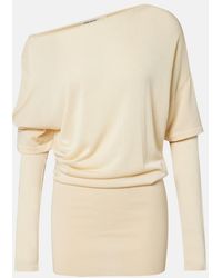 AYA MUSE - Rea Draped One-Shoulder Minidress - Lyst