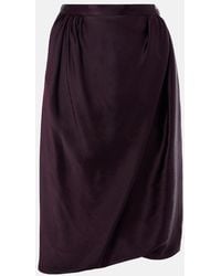 Vivienne Westwood - Drunken Striped Draped Checked Midi Skirt - Lyst