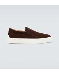 Tod's - Cassetta Casual Suede Slip-on Sneakers - Lyst