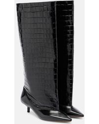 Jacquemus - Tourni Croc-Effect Leather Knee-High Boots - Lyst