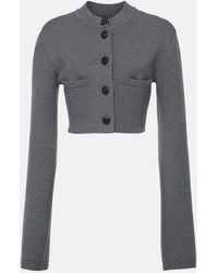KHAITE - Ello Cropped Wool-Blend Jacket - Lyst