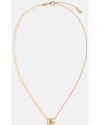 Dolce & Gabbana - Collana DG con perle bijoux - Lyst
