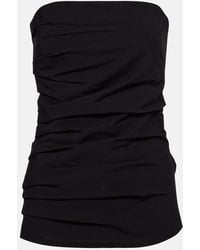 Proenza Schouler - Lena Strapless Cotton-Blend Top - Lyst