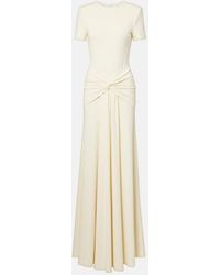 Roland Mouret - Jersey Draped Waterfall Maxi Dress - Lyst