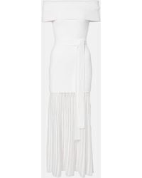 Rebecca Vallance - Mariana Knitted Off-Shoulder Midi Dress - Lyst