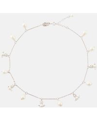 Vivienne Westwood - Halskette Emiliana mit Perlen - Lyst