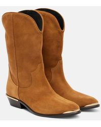 Isabel Marant - Elbana Suede Cowboy Boots - Lyst