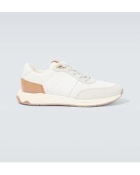 Tod's - Leather-trimmed Sneakers - Lyst