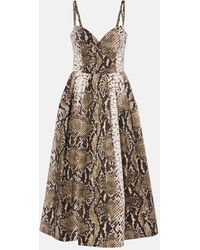 Oscar de la Renta - Robe Longue En Coton Melange - Lyst