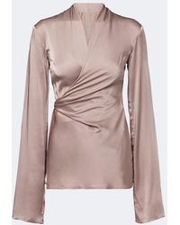 Rick Owens - Top Laura De Saten Drapeado - Lyst