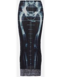 Jean Paul Gaultier - Squeletor Semi-Sheer Mesh Maxi Skirt - Lyst