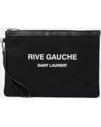 Saint Laurent - Rive Gauche Cotton Wristlet - Lyst