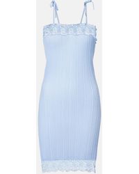 Chloé - Lace-Trimmed Wool Slip Dress - Lyst