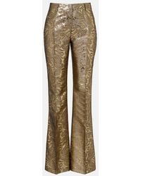 Etro - Paisley Brocade Flared Pants - Lyst