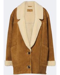 Nili Lotan - Noelle Shearling-Lined Suede Coat - Lyst
