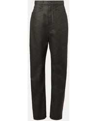 Lemaire - High-Rise Cotton Wide-Leg Pants - Lyst