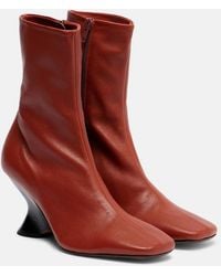 Dries Van Noten - 75 Leather Ankle Boots - Lyst