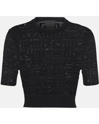 Givenchy - Cropped-Top 4G aus Jacquard - Lyst
