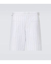 McQueen - Bermudas De Algodon A Rayas - Lyst