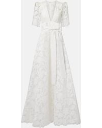 Elie Saab - Abito Lungo Con Ricamo - Lyst