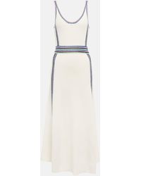 Chloé - Embroidered Wool Maxi Dress - Lyst