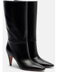 Gianvito Rossi - Elise 85 Leather Mid-Calf Boots - Lyst