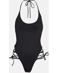 The Attico - Halterneck Swimsuit - Lyst