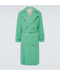 AURALEE - Melton Wool And Alpaca Trench Coat - Lyst