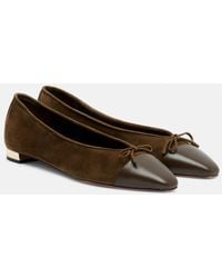 Aquazzura - Gioia Suede & Leather Flat - Lyst