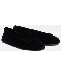 Alaïa - Velvet Ballet Flats - Lyst