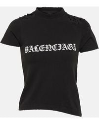 Balenciaga - T-Shirt im Distressed-Look - Lyst