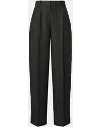 TOTEME - Weite High-Rise-Hose Aus Flanell - Lyst