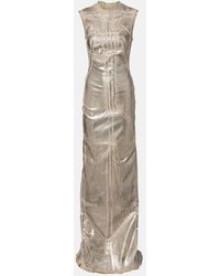 Rick Owens - Coated Denim Maxi Dress - Lyst