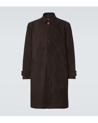 Kiton - Leather Overcoat - Lyst