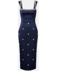 Rebecca Vallance - Ayla Embellished Satin Cocktail Dress - Lyst