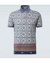 Etro - Roma Printed Cotton Polo Shirt - Lyst