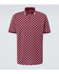 Gucci - Gg Jacquard Cotton Piquet Polo Shirt - Lyst