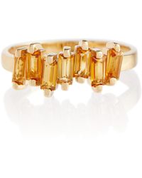 Suzanne Kalan 14kt Gold Ring With Citrine Quartz - Orange