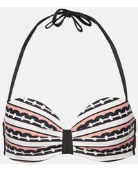 Max Mara - Alaska Printed Bikini Top - Lyst