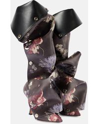 Y. Project - Snap 100 Floral Leather Knee-High Boots - Lyst
