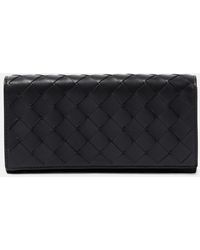 Bottega Veneta - Cartera Large De Piel Intrecciato - Lyst