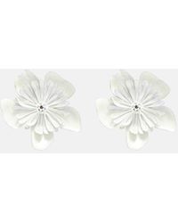 Chloé - Pendientes De Clip Florales - Lyst