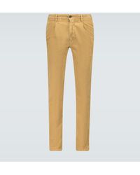 Incotex Corduroy Pleated Trousers - Natural