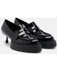 Noir Kei Ninomiya - X Jimmy Choo Leather Loafer Pumps - Lyst