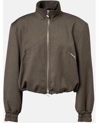 The Attico - Virgin Wool-Blend Bomber Jacket - Lyst