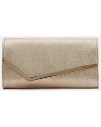 Jimmy Choo - Emmie Small Metallic Leather Clutch - Lyst