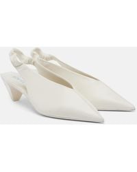 Loewe - Origami Cubic Leather Slingback Pumps - Lyst