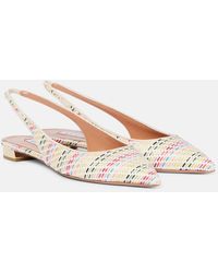 Aquazzura - Purist Sling Woven Slingback Flats - Lyst
