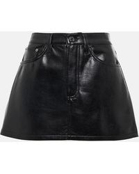 Agolde - Faux-leather Miniskirt - Lyst