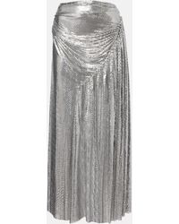 Rabanne - Chainmail Draped Maxi Skirt - Lyst